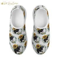 Cute Black Puppy Lightweight Adult Yoga Shoes for Women and Men