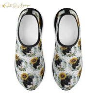Cute Black Puppy Lightweight Adult Yoga Shoes for Women and Men