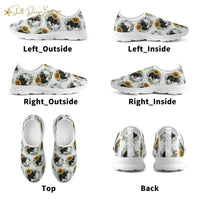 Cute Black Puppy Lightweight Adult Yoga Shoes for Women and Men