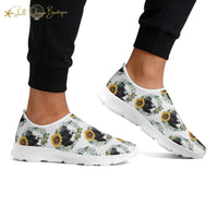 Cute Black Puppy Lightweight Adult Yoga Shoes for Women and Men
