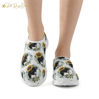 Cute Black Puppy Lightweight Adult Yoga Shoes for Women and Men