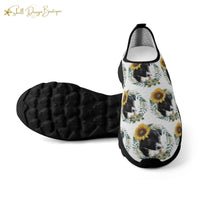 Cute Black Puppy Lightweight Adult Yoga Shoes for Women and Men