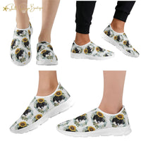 Cute Black Puppy Lightweight Adult Yoga Shoes for Women and Men
