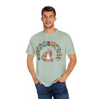 DipaliZ Cat Yoga Whimsical Pet Tee Garment-dyed T-shirt