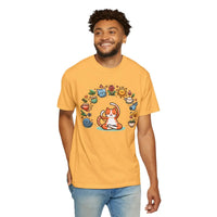DipaliZ Cat Yoga Whimsical Pet Tee Garment-dyed T-shirt