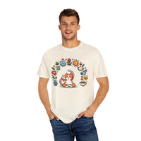 DipaliZ Cat Yoga Whimsical Pet Tee Garment-dyed T-shirt