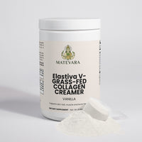 Elastiva V Grass-Fed Collagen Creamer, Vanilla Flavor |Dietary Supplement Powder