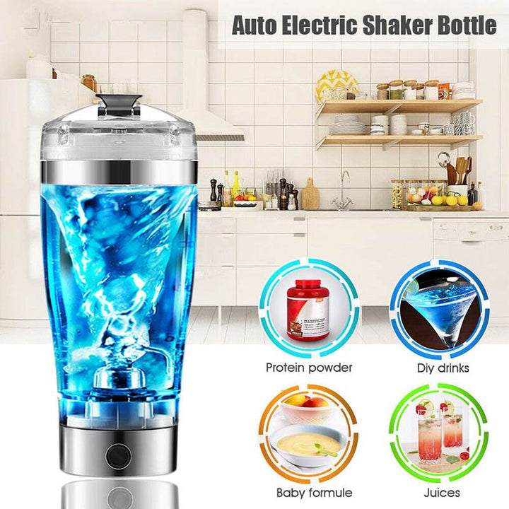 Electric Protein Shake Stirrer USB Shake Bottle Milk Coffee Blender Kettle Sports And Fitness Charging Electric Shaker Cup - Level Up Fitness Shop