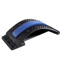 Blue adjustable back stretcher for back stretching