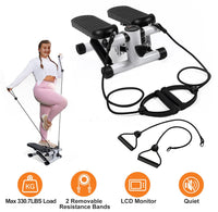 Mini Fitness Stepper with two resistance bands