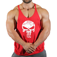 Fitness vest men's loose sleeveless T-shirt sports clothes camisole sports training top - Level Up Fitness Shop