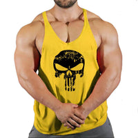 Fitness vest men's loose sleeveless T-shirt sports clothes camisole sports training top - Level Up Fitness Shop