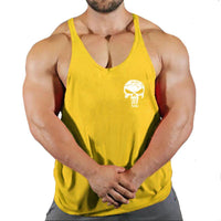Fitness vest men's loose sleeveless T-shirt sports clothes camisole sports training top - Level Up Fitness Shop