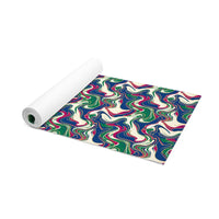 DipaliZ Foam Yoga Mat Vibrant Retro Swirl 24x72 Size