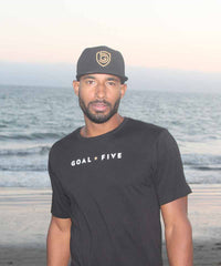 Goal Five Men's Black Cotton T-Shirt - Level Up Fitness Shop