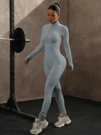 High Elasticity One-Piece Fitness Bodysuit Seamless Yoga Training Suit Butt-Lifting Zipper Design for Women's Active Wear - Level Up Fitness Shop