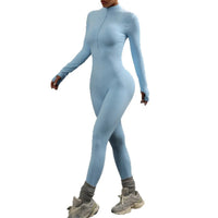 High Elasticity One-Piece Fitness Bodysuit Seamless Yoga Training Suit Butt-Lifting Zipper Design for Women's Active Wear - Level Up Fitness Shop
