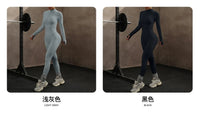 High Elasticity One-Piece Fitness Bodysuit Seamless Yoga Training Suit Butt-Lifting Zipper Design for Women's Active Wear - Level Up Fitness Shop