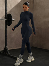 High Elasticity One-Piece Fitness Bodysuit Seamless Yoga Training Suit Butt-Lifting Zipper Design for Women's Active Wear - Level Up Fitness Shop