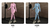 High Elasticity One-Piece Fitness Bodysuit Seamless Yoga Training Suit Butt-Lifting Zipper Design for Women's Active Wear - Level Up Fitness Shop