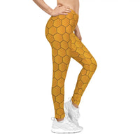 DipaliZ Honeycomb Leggings Silky Finish Fitness Leggings