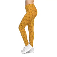 DipaliZ Honeycomb Leggings Silky Finish Fitness Leggings