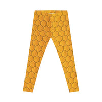 DipaliZ Honeycomb Leggings Silky Finish Fitness Leggings