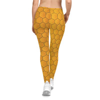 DipaliZ Honeycomb Leggings Silky Finish Fitness Leggings