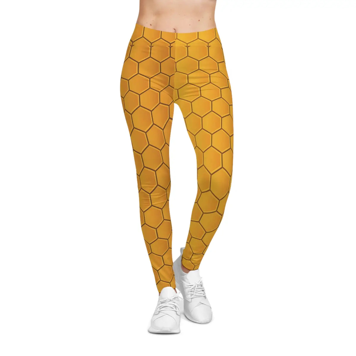 DipaliZ Honeycomb Leggings Silky Finish Fitness Leggings