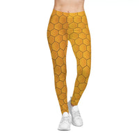 DipaliZ Honeycomb Leggings Silky Finish Fitness Leggings
