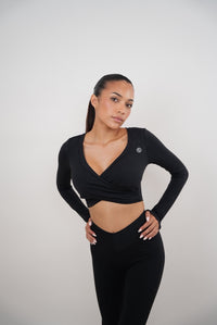 I Am Present Black Elegant Top - Level Up Fitness Shop