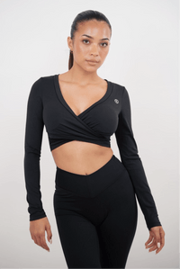 I Am Present Black Elegant Top - Level Up Fitness Shop