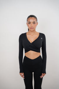 I Am Present Black Elegant Top - Level Up Fitness Shop