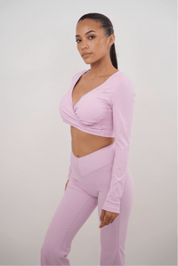 I Am Present Pink Elegant Top - Level Up Fitness Shop