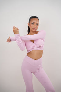 I Am Present Pink Elegant Top - Level Up Fitness Shop