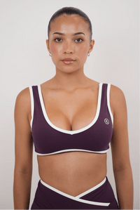 I Am Right Where I Need to Be Plum Butter Sports Bra - Level Up Fitness Shop