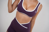 I Am Right Where I Need to Be Plum Butter Sports Bra - Level Up Fitness Shop