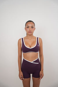 I Am Right Where I Need to Be Plum Butter Sports Bra - Level Up Fitness Shop