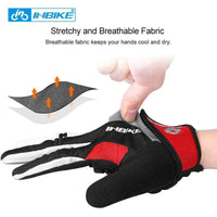 INBIKE Full Finger Gel Padded Touchscreen Gloves - Level Up Fitness Shop