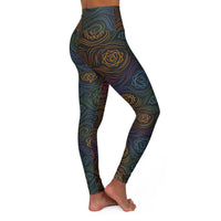 DipaliZ High Waisted Yoga Leggings Indian Chakra Print