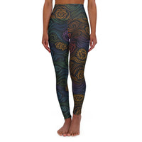 DipaliZ High Waisted Yoga Leggings Indian Chakra Print
