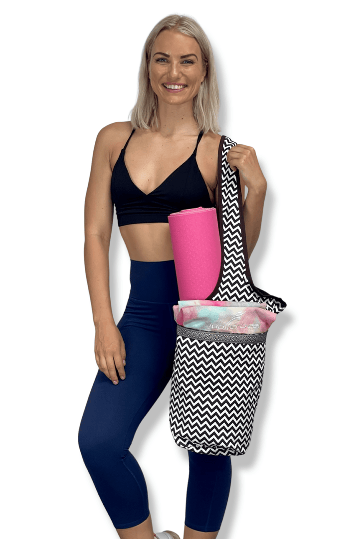 JupiterGear Yoga Mat Carrying Tote Bag with Large Size Pockets | Multipurpose and Fit Most Size Mats - Level Up Fitness Shop