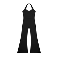 Loki & Ivy Women’s Halter Flared Jumpsuit - Level Up Fitness Shop