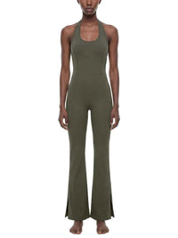 Loki & Ivy Women’s Halter Flared Jumpsuit - Level Up Fitness Shop