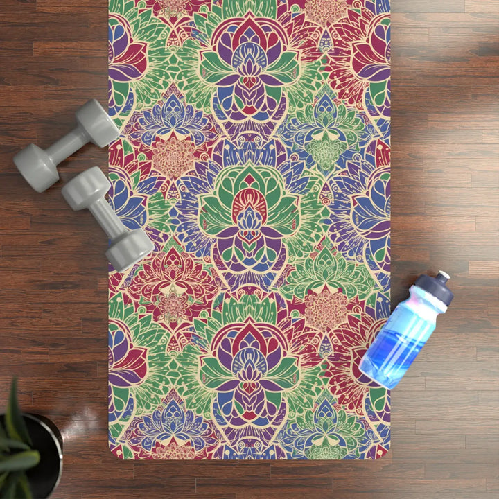 DipaliZ Floral Rubber Yoga Mat Luxury Grip Natural Rubber