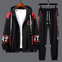 Men’s Printed Cardigan & Pants Tracksuit Set - Level Up Fitness Shop
