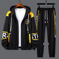 Men’s Printed Cardigan & Pants Tracksuit Set - Level Up Fitness Shop