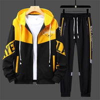 Men’s Printed Cardigan & Pants Tracksuit Set - Level Up Fitness Shop