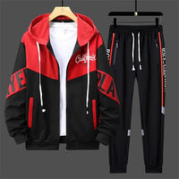 Men’s Printed Cardigan & Pants Tracksuit Set - Level Up Fitness Shop