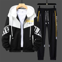 Men’s Printed Cardigan & Pants Tracksuit Set - Level Up Fitness Shop